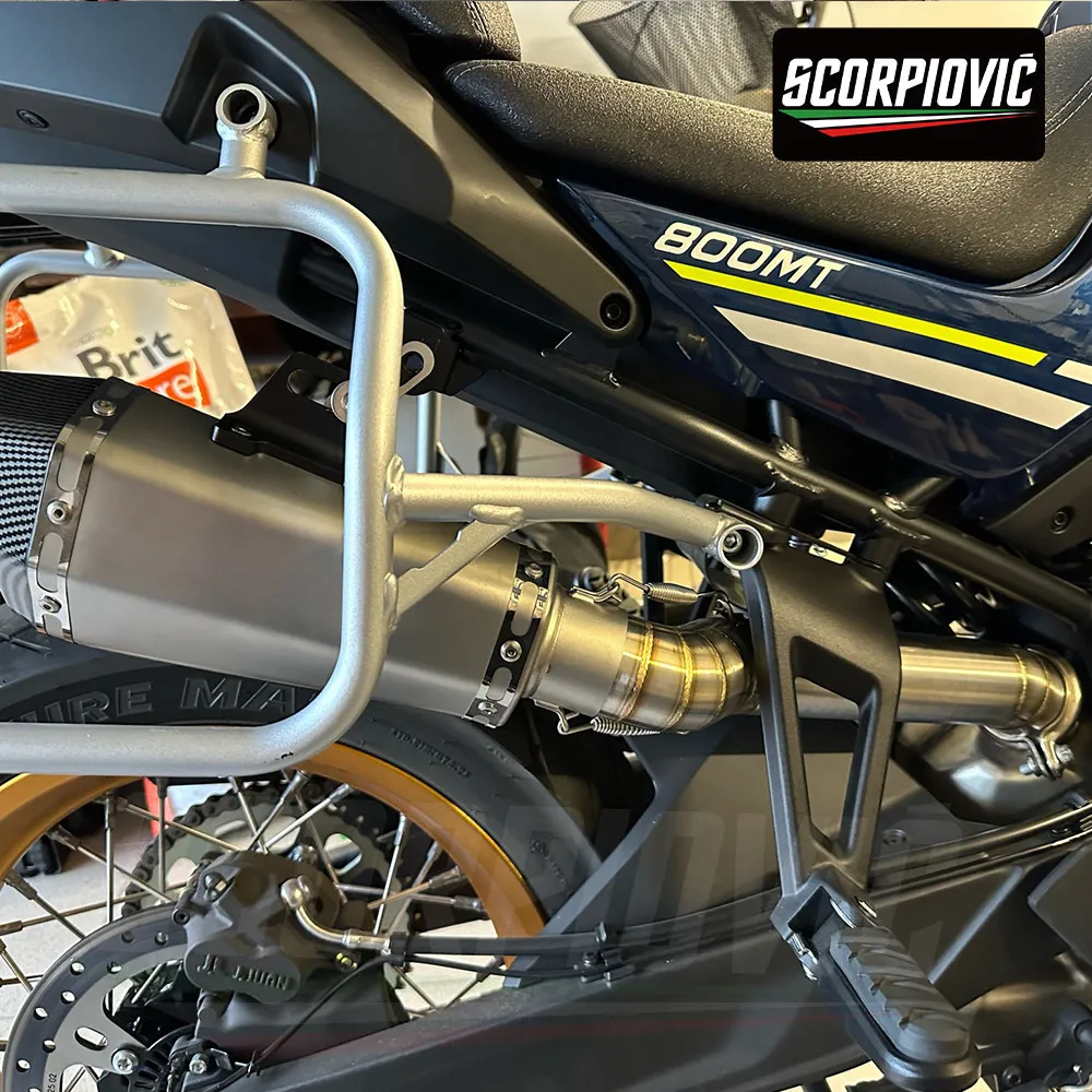 

Suitable for 800MT (2021-2024) motorcycle system exhaust pipe slip on middle section tail section