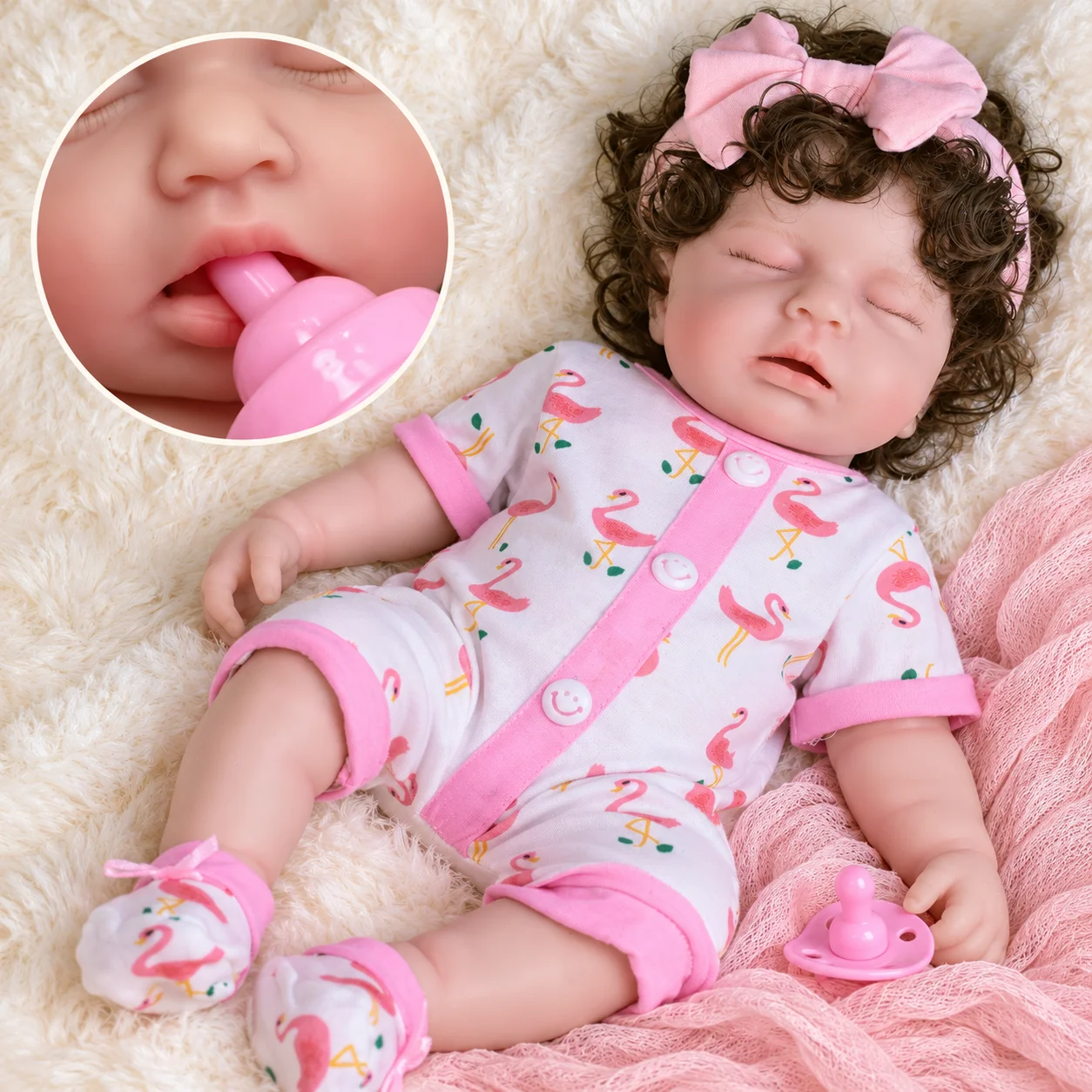Reborn Baby Doll Silicone Realistic - Полностью силиконовая кукла реборн, девочка, моющаяся,