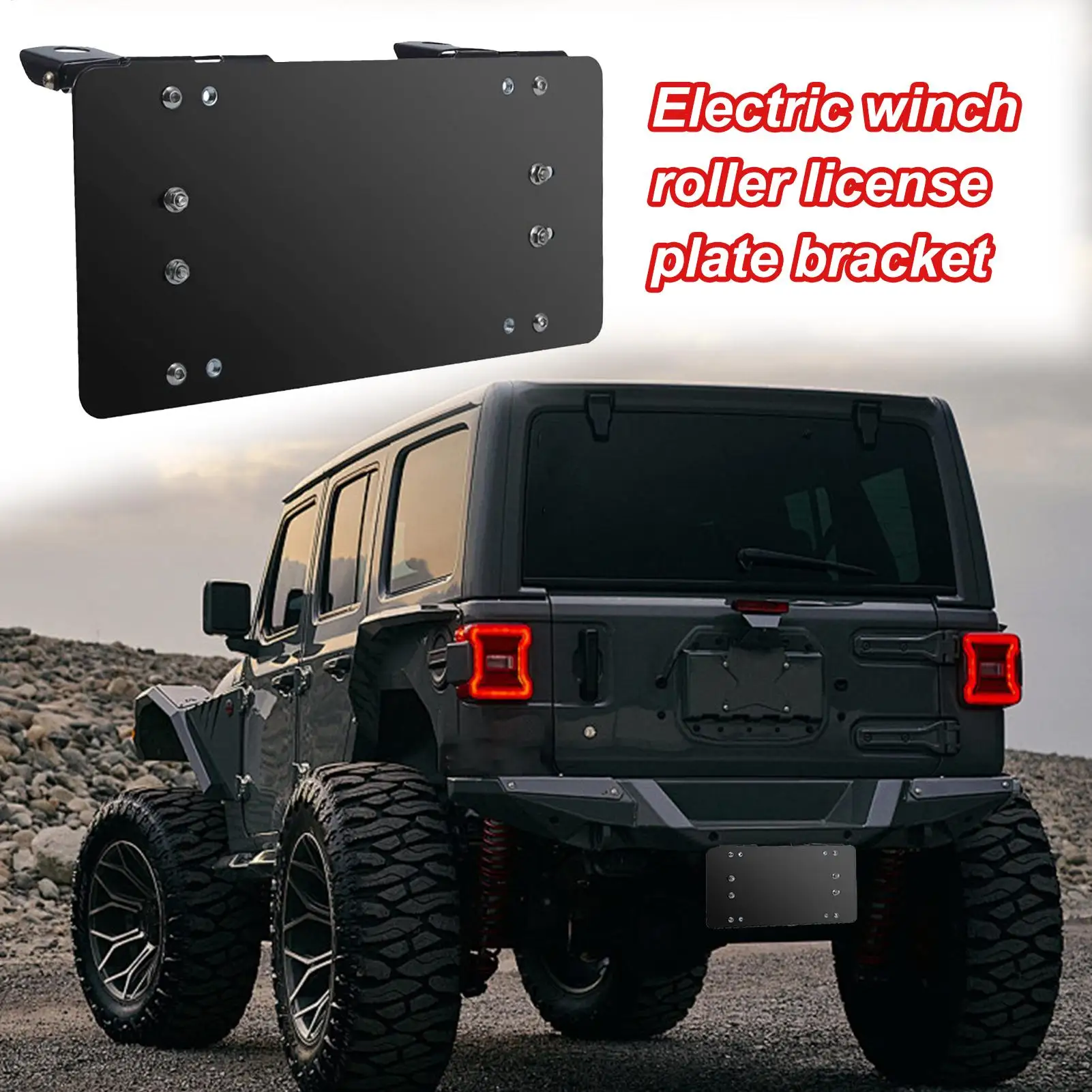 

Aluminum License Plate Mount Scratch-Resistant Roller Fairlead Bracket License Frame Holder for Automotive Truck Trailer