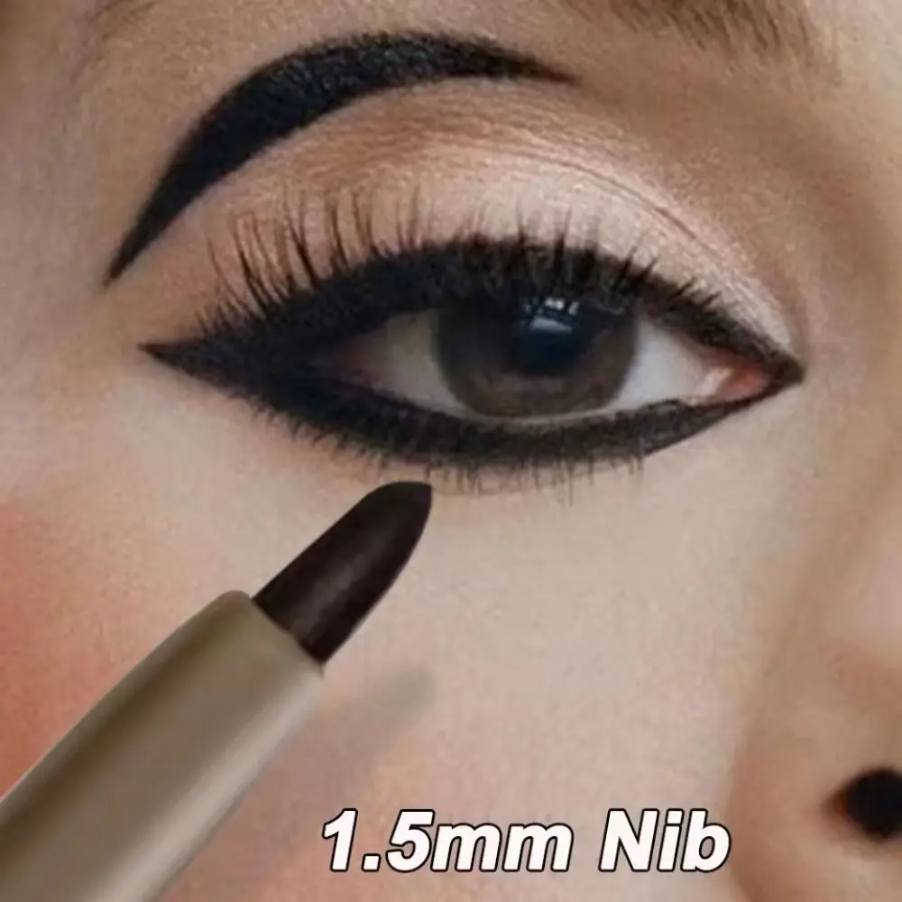 High-quality 2in1 Eyeliner Long-lasting Non-Smudge Eyebrow Pen Waterproof Black Brown Lying Silkworm Gel Pencil for Beginner