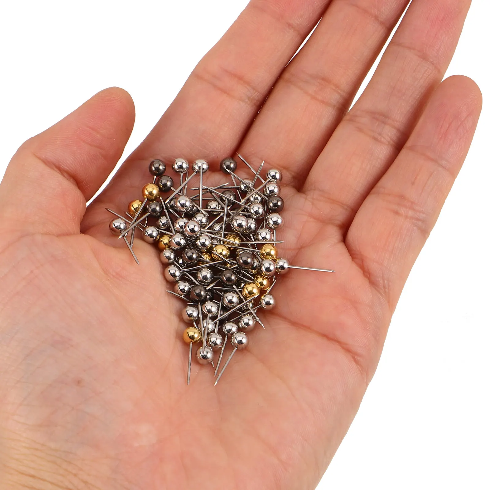 

1200Pcs Round Ball Head Map Tacks Push Pins Office Bulletin Board Pins Thumb Tacks for Cork Board Poster Wall Push Pin Markers