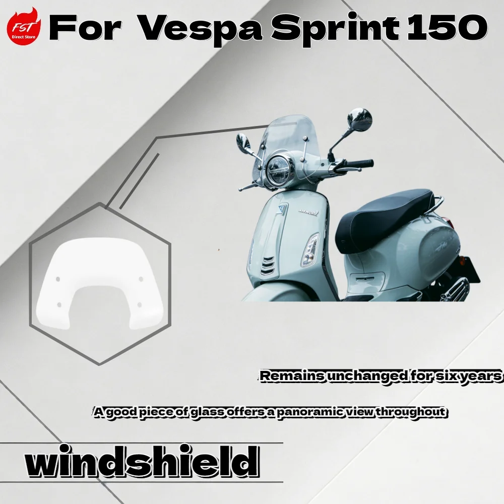 

Для Piaggio Vespa Sprint 150: Модифицированное ветровое стекло, передний ветроотражатель, защита груди