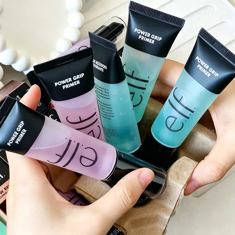 Image of Neues Elf Makeup Multi-Effekt Grüner Primer Feuchtigkeitsspendendes Gel-Essenz Neuester Stil Rosa Primer 28ML & Flüssige Foundation Kosmetik