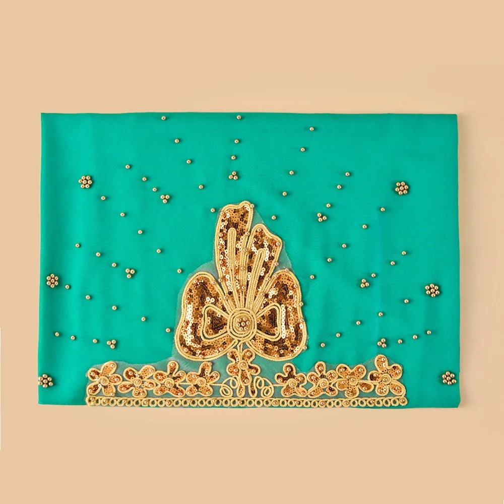 

Fashion 170×70cm Chiffon Hijab Scarf Thin Silk Chiffon Long Hijab Scarf Long Length Sequin Wraps Gold Beads Scarf for Women