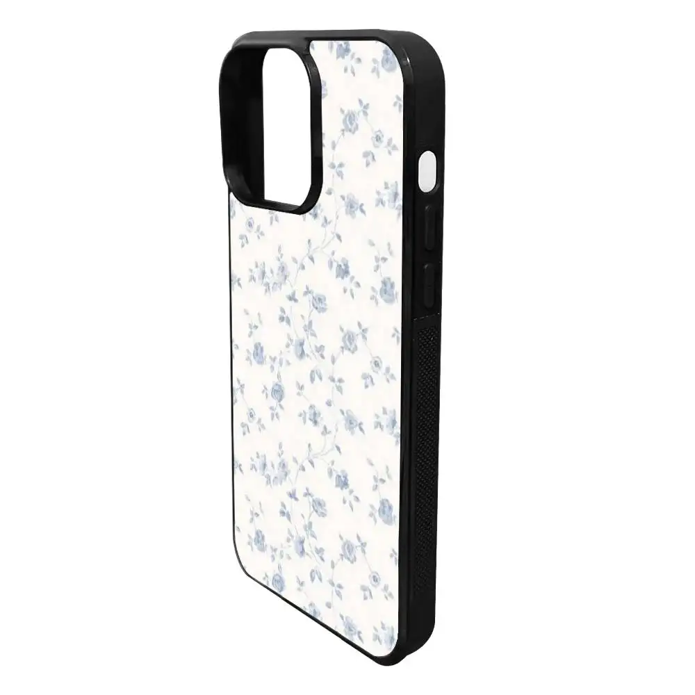 1pc Blue Blossoms Phone Case Magsafe For IPhone 17 16 15 14 13 12 Pro Max Plus Air Hard Shell Full Cover Silicone Anti-fall