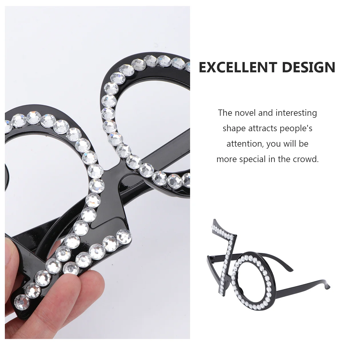 

1pc Digital Birthday Party Photo Props Number Eyewear Decorative For Festival Carnival Decoration Unique Stylish Design