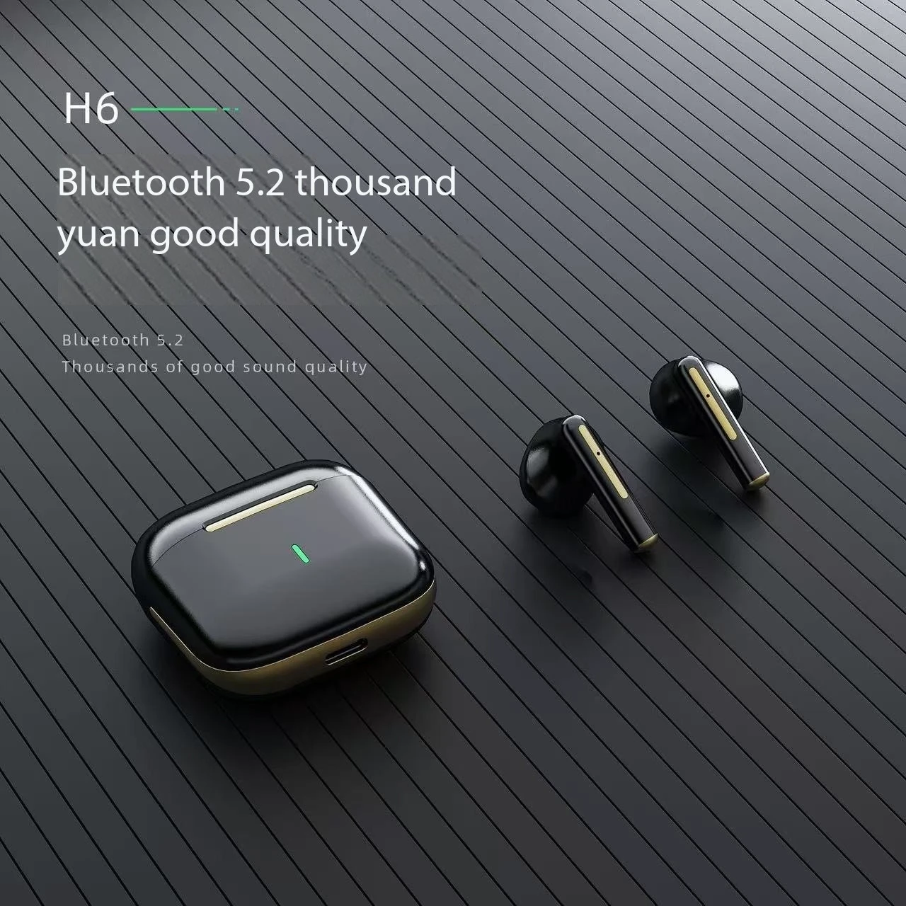

New H6 Wireless Bluetooth Earphones High Quality Dual Stereo In Ear Earbudss HD Call Noise Reduction Gaming Sports Headphones