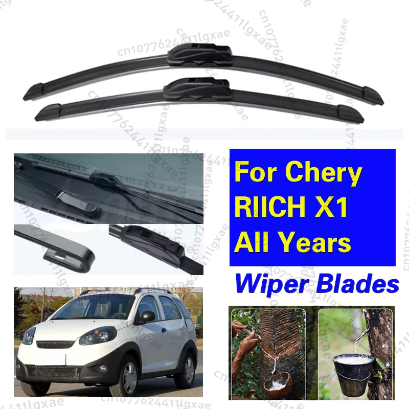 

Car Wiper For Chery RIICH X1 All Years Front Wiper Blades Soft Rubber Windscreen Wipers Auto Windshield U J Hook 22"+16"