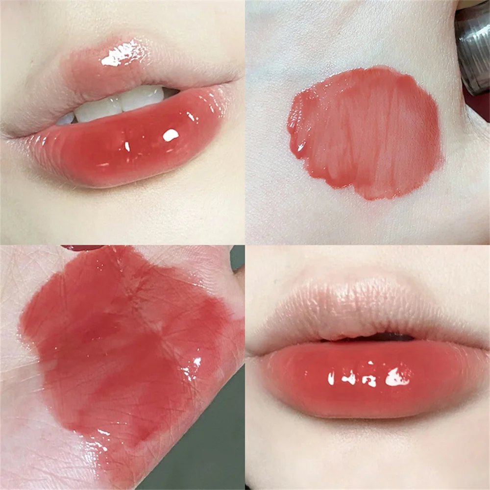 Alta Cor Renderização Lip Glaze, Mel Espelho Lip Maquiagem Óleo, Fórmula Non-stick Lip Gloss, Água Luz Make-up, Cor Durável