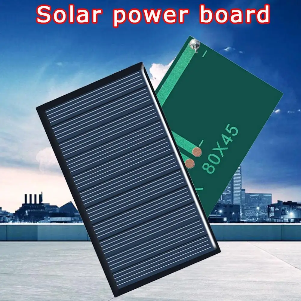 5V Solar Panel Study Polycrystalline Silicon DIY Battery Charger Small Mini Solar Cell Cable Toy Volt 60mA 1W For 3.6V Battery