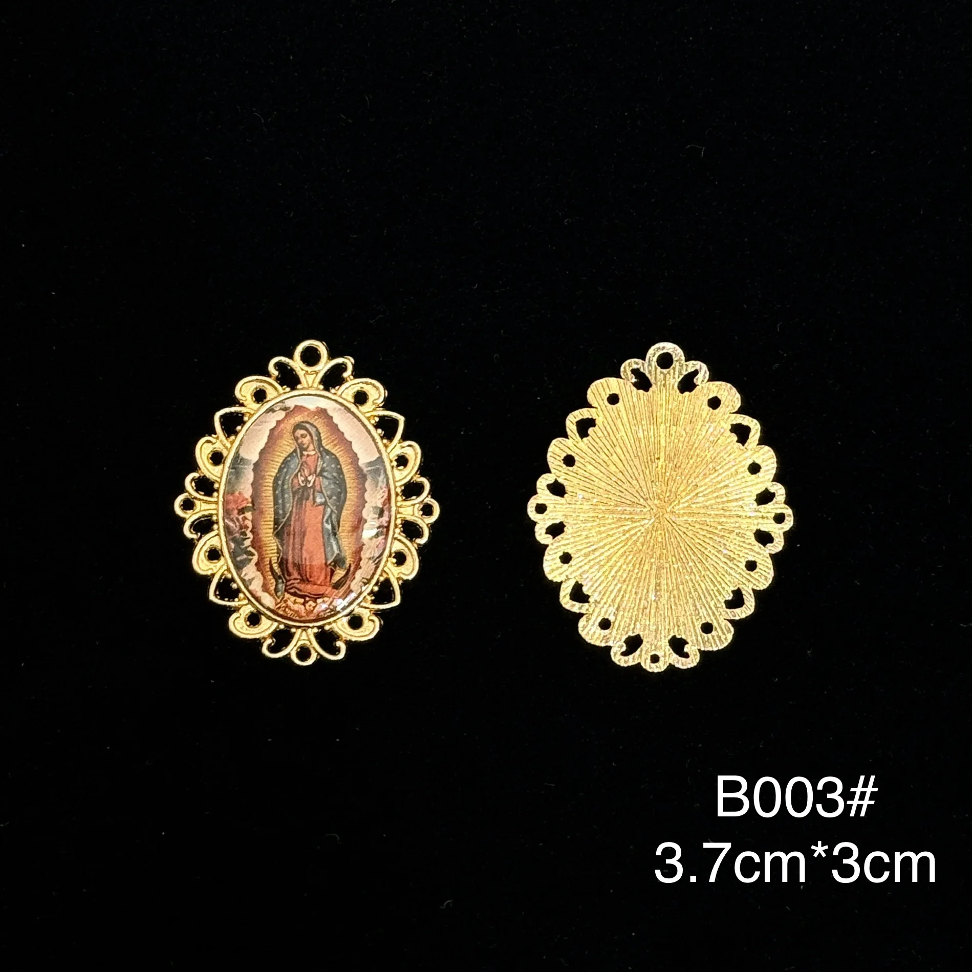 10Pcs Catholic Saint Medals Gold Plated Our Lady of Guadalupe Miraculous Medal St Benedict Charms for Rosary DIY Necklace view 5