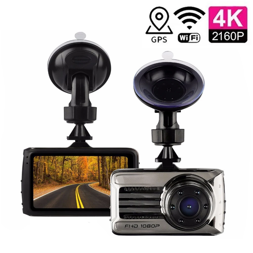 

4K Car DVR GPS Wifi Dash Cam Vehicle Car Camera 2160P Car Video Recorder Night Vision Auto Black Box Registrator Car Accessories