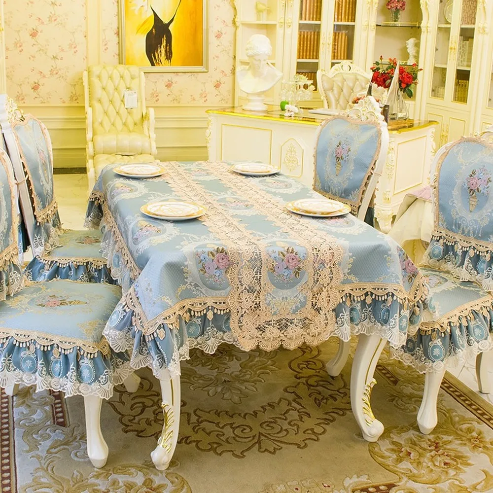 

Premium Jacquard Lace Tablecloth Chair Cover, Luxury Table Cover Party Wedding Table Cloth for Home Kitchen Tablecloth Mantel