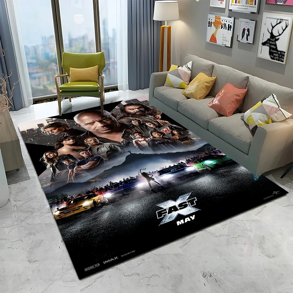 3D Printing HD 10 Fast & Furious X  Carpet Rug for Home Living Room Bedroom Sofa Doormat Decor,kids Area Rug Non-slip Floor Mat