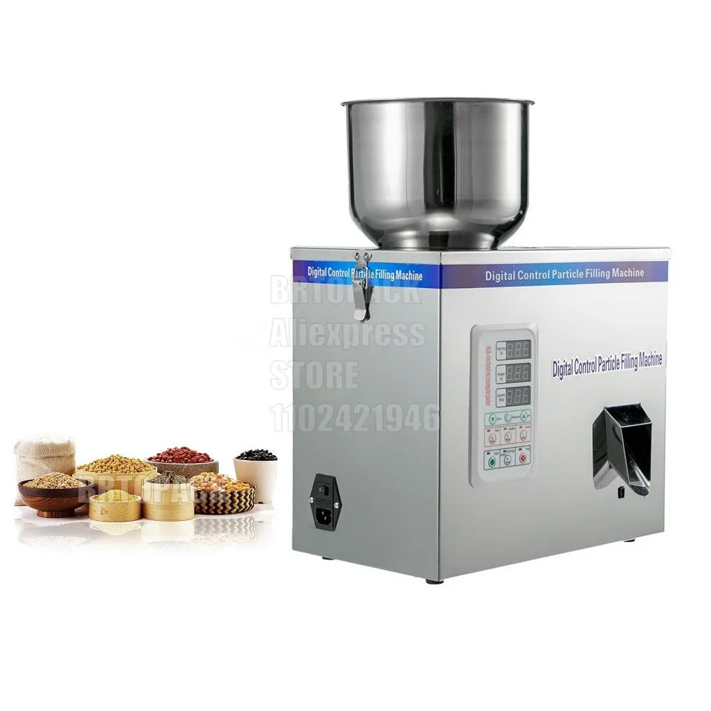 Semi Automatic Powder Filling Machine Particle Granule Tea Dispenser Weighing Filling Packing Machine For Seed Coffee Bean 1-30G