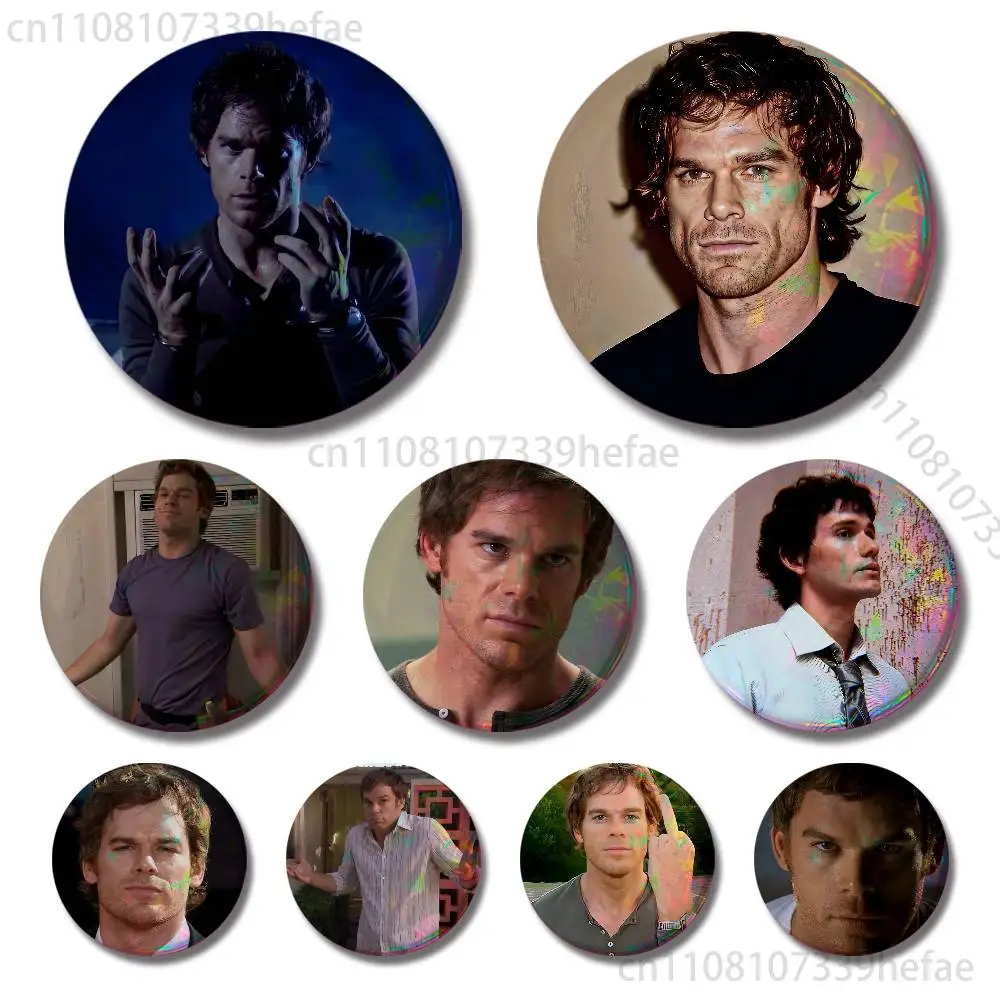 

Movie D-Dexter Morgan 32mm 58mm 75mm 44mm 25mm Anime Badges Brooches DIY Pins Decorations Birthday Valentine Gifts