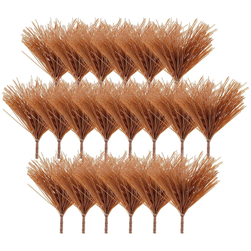 

50 Pcs Decorations Simulated Pine Needle Accessories Artificial Needles Branches Fake Christmas for Brown DIY Wreath Stems