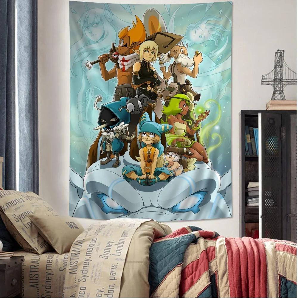 

Game W-Wakfu Cool Tapestry Art Printing Japanese Wall Tapestry Anime Wall Hanging Home Decor