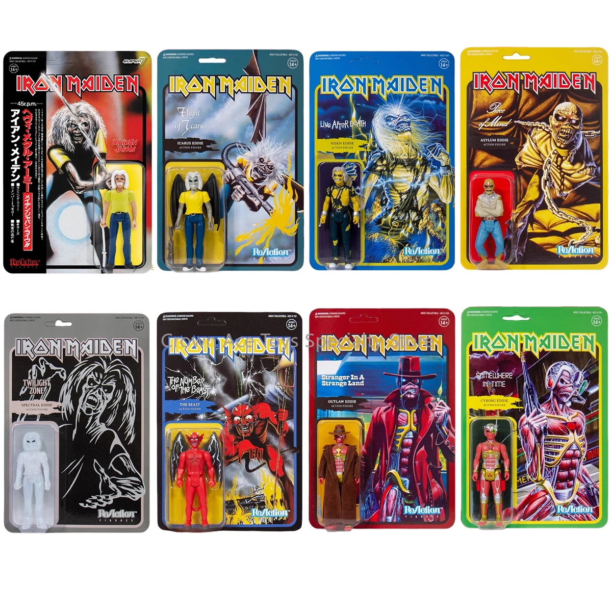 In magazzino Super7 Iron Maiden Heavy Metal Music Metal Premium Action Figure da collezione Trendy Desktop Toy Holiday Ornament Gifts