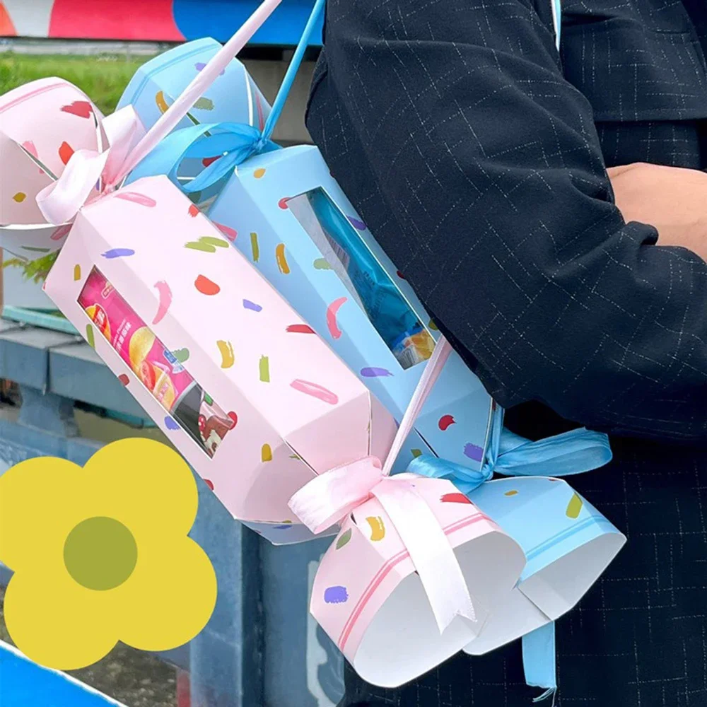 

10PCS INS Style Transparent Cute Storage Box Visual Portable Souvenir Candy Snacks Dessert Cake Packaging Box Gift for Children