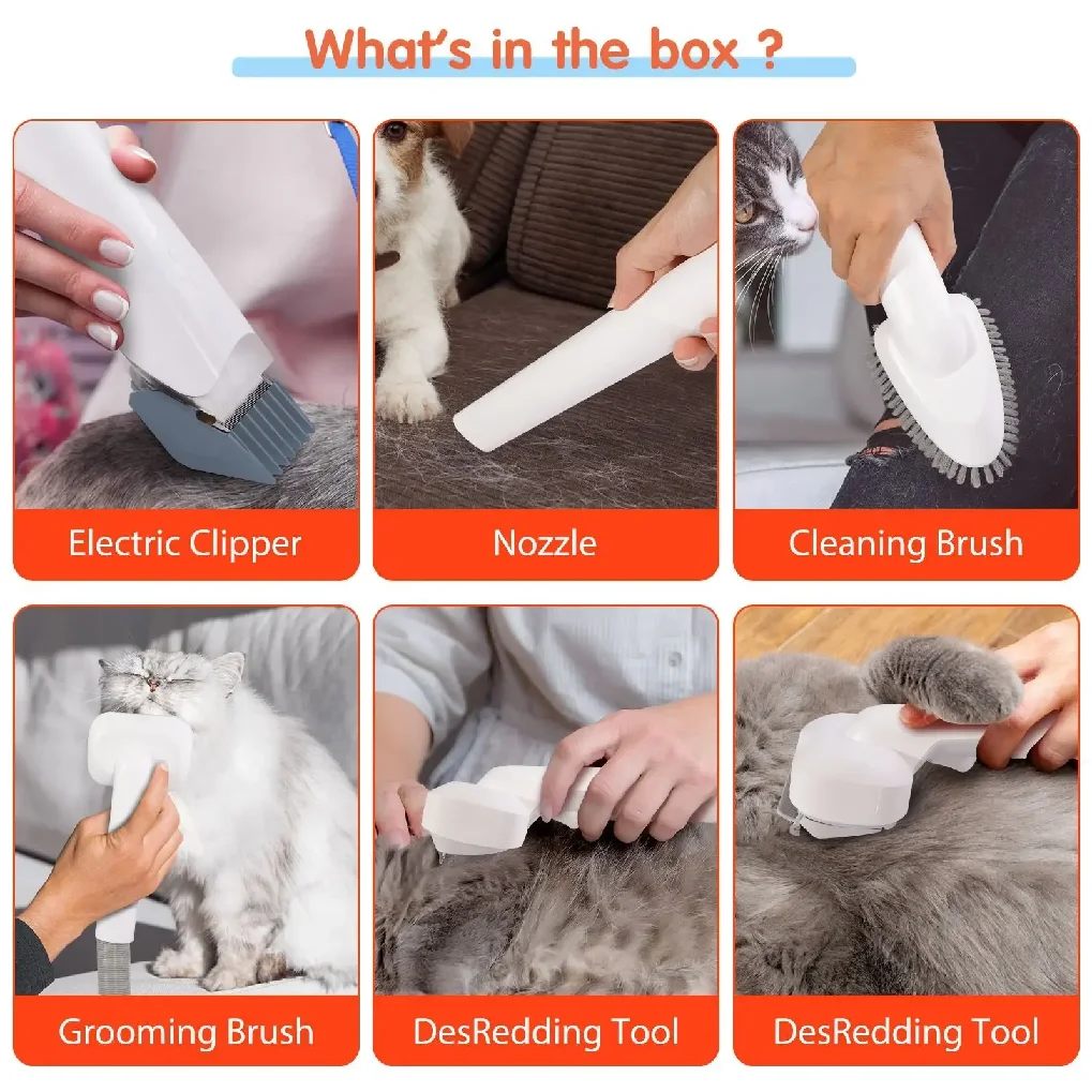 Cortadora de pelo multifuncional para mascotas, juego de vacío para perros, máquina todo en uno, dispositivo de belleza para mascotas, cortadora de pelo