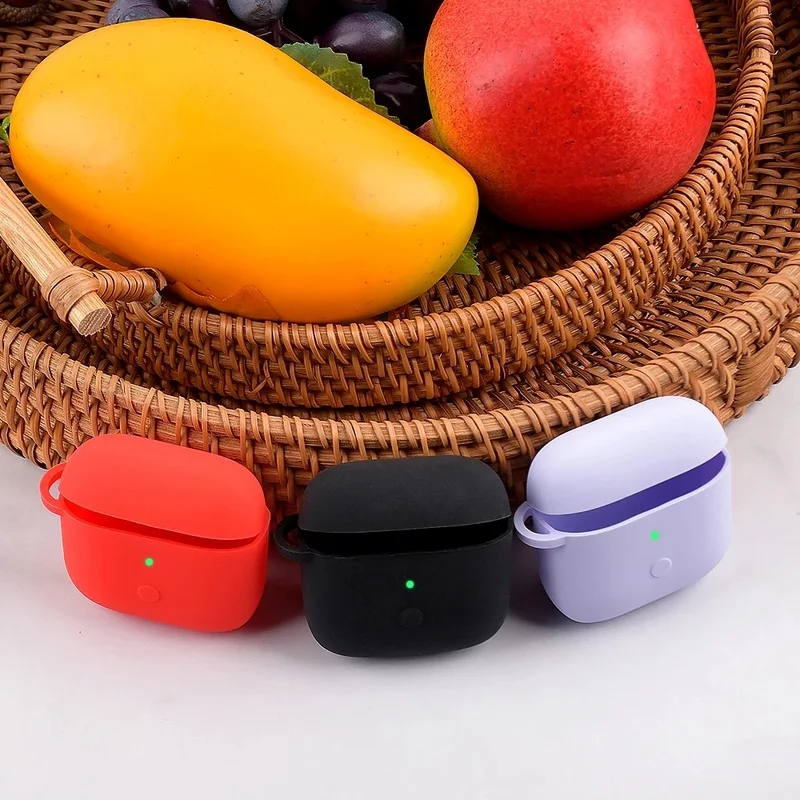 Funda de silicona para auriculares Xiaomi Redmi Buds 3, carcasa protectora para auriculares, accesorios con gancho