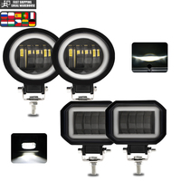 1/2pcs Bright Square/Round headlight For Arctic V2+, V3+, Arctic fog lights with angel eyes Headlight for electric scooters