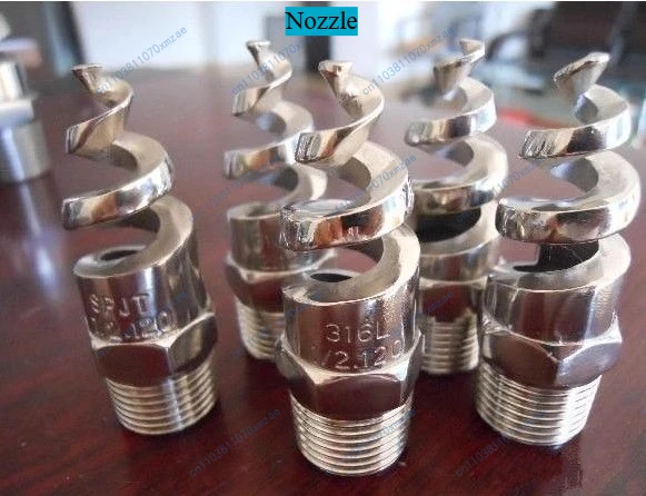

2pcs Stainless Steel Spiral Nozzle Solid Cone Atomization Micro Spray Anti-Clogging