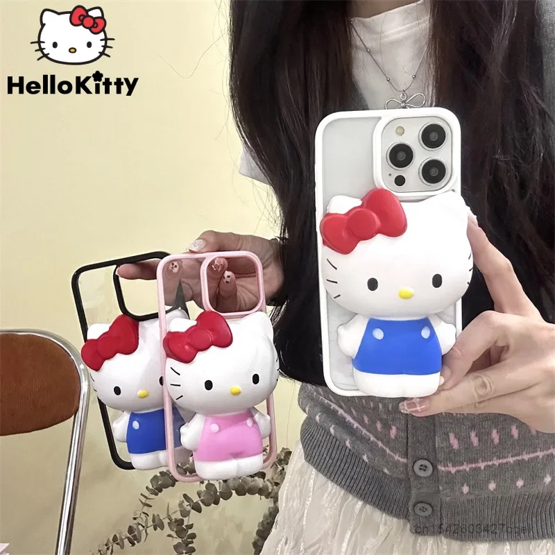 

Sanrio Hello Kitty New Pressable Design Luxury Phone Cover For Iphone 11 12 13 14 15 Pro Max Creative Shockproof Protective Case