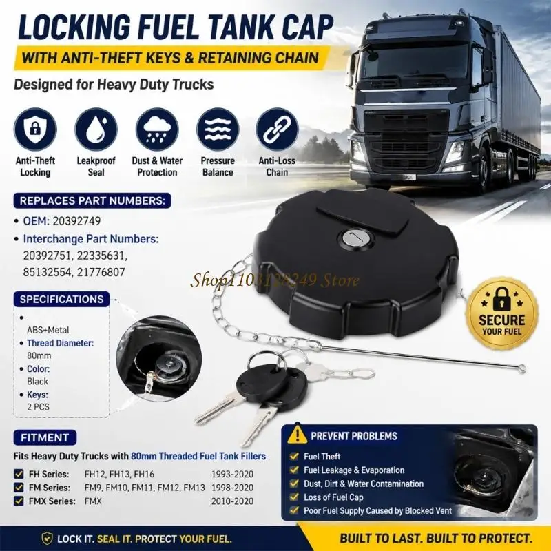 N5KD Keyed Cap 20392751 22335631 85132554 for FM9 FM10 FM11 FM12 FM13