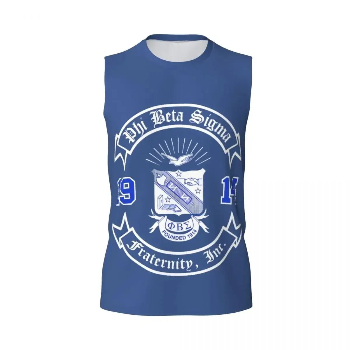 

Phi Beta Sigma PBS Fraternity Athletic Men's Hd Print Cotton Tank Top Muscle Tee Sleeveless T-Shirt Tagless Tank Undershirt