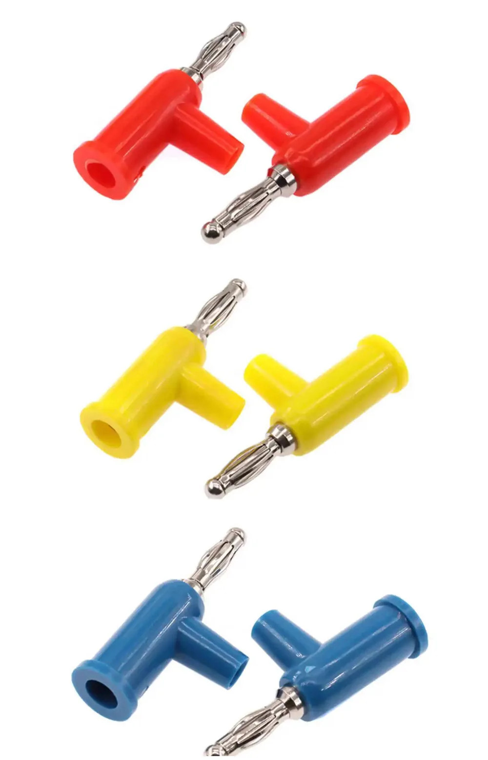 1 Stück 4-mm-Bananenstecker aus Kupfer, vernickelt, wiederverwendbar, mit Schraubanschluss, ohne Löten, Testleitung – Detail 5