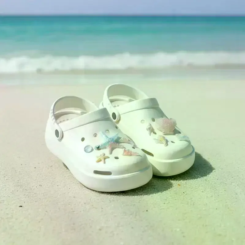 10pcs Marine Ocean Themed Shoe Charms Set Cute Cartoon Sea Animal Shoe Decorations For Clogs Sandals Kids Beach Party Gifts