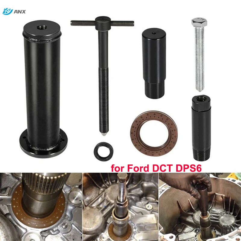 ANX Dual Clutch Transmission Seal Installer Tool Kit for Ford DCT DPS6 Auto Tool Professional Black Steel Hand Tool Easy Install