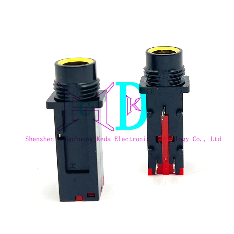 5PCS 6.35mm Audio Jack 3Pin Stereo Audio Socket Microphone Welding Line For Microphone Socket