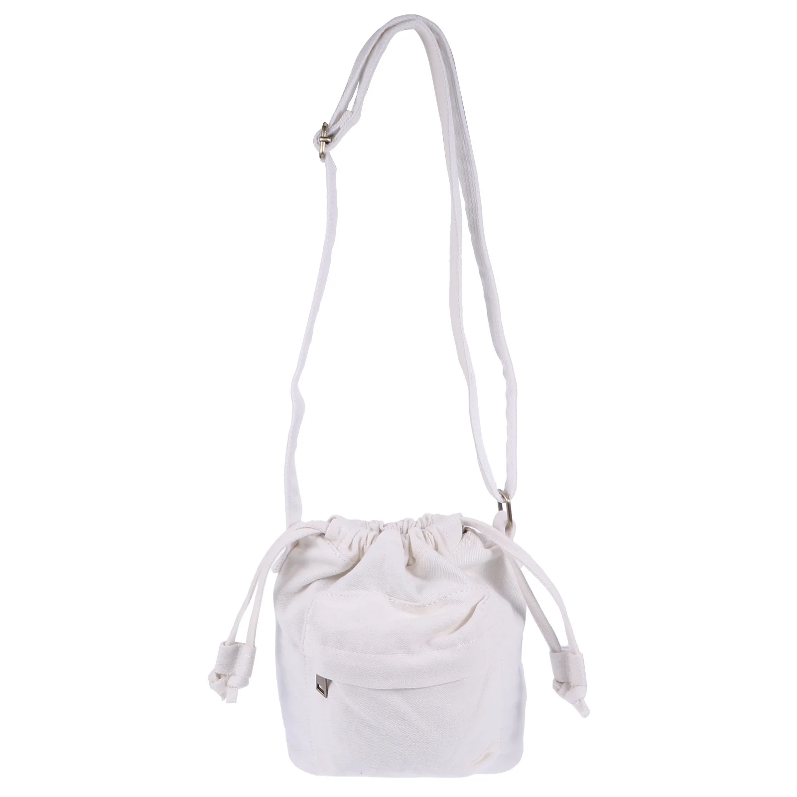 

1Pcs Bucket Bag Canvas Shoulder Bag for Women Chic Storage Pouch Daily Use Travel Handbag Gift for Her Storage Pouch