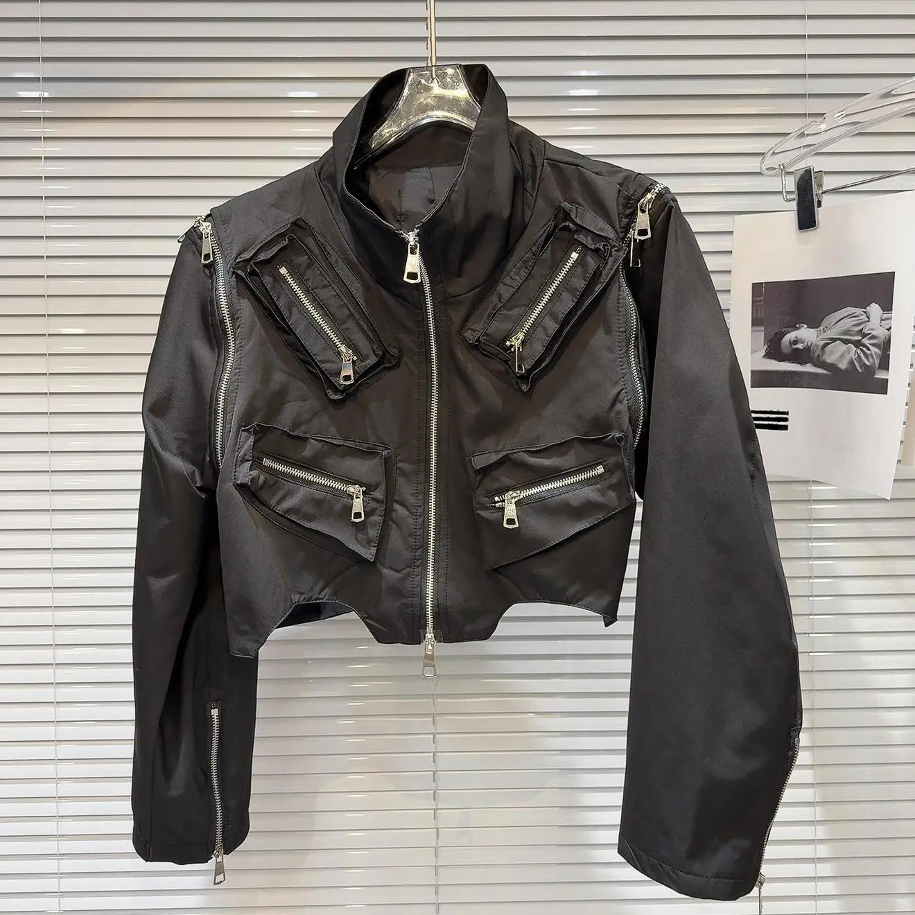 Lente 2026 Trendy ort Jaet Dames Metalen Rits met Ontwerp Cool Sweet Hot Girl Schuin Mechanisch Sle Recht...