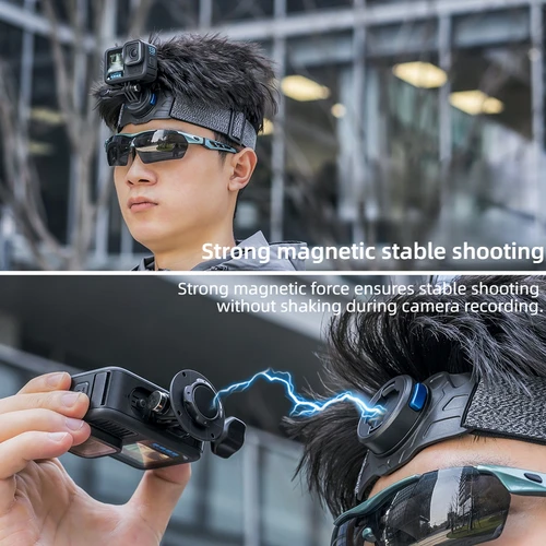 Imagen 2 del producto SUREWO-Diadema magnética de liberación rápida para GoPro Hero 13/12/11 DJI Action5pro/4/3 Insta360, accesorios de primera vista para cámara deportiva