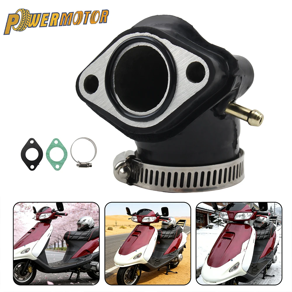 Collettore di Aspirazione Carburatore Moto per GY6 125cc 150cc 152QMI 157QMJ ATV Go Kart Buggy Accessori Motore Motocross ﻿