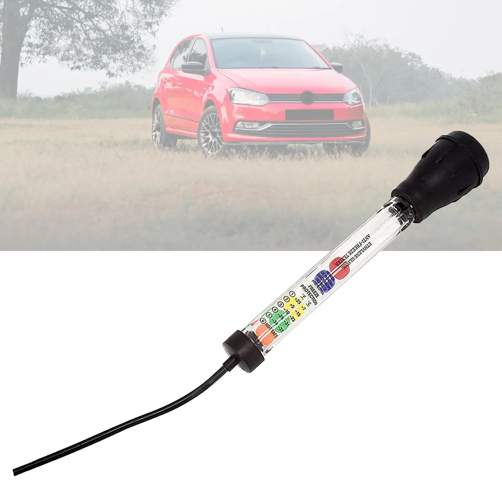 Car Radiator Coolant Tester Measure Tool Easy to Read Reliable Antifreeze Coolant Tester Auto Antifreeze Tester for Car