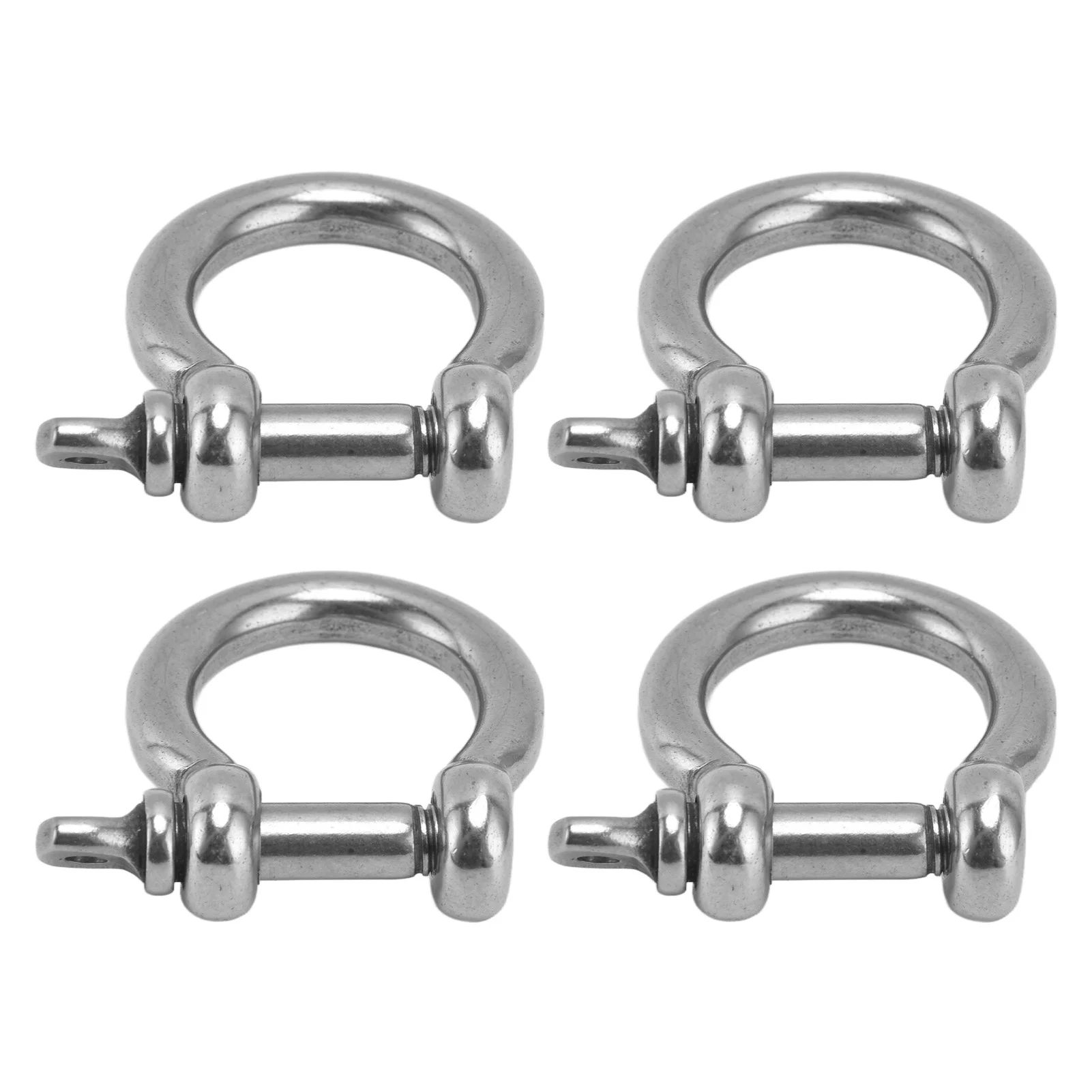 Imagen 5: 4 Piezas de Grapas de Acero Inoxidable 304 con Anillo en D y Forma de Arco para Anclaje y Sujeción de Carga, Repuesto