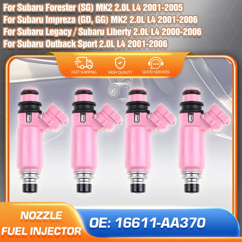 

Car Fuel Injector Nozzle 16611-AA370 For Subaru Legacy Liberty Subaru Forester Subaru Impreza Outback Sport 2.0L L4 2000-2006