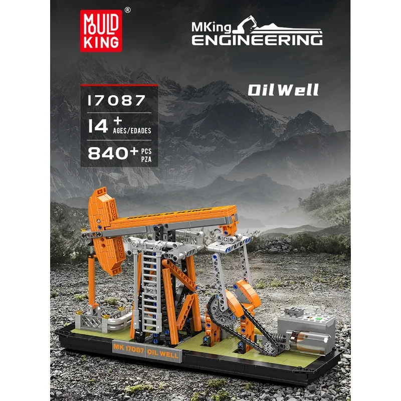 

Технические 17087, строительные блоки Mold King, набор моторизованных масел для взрослых, развивающие кирпичные игрушки, подарки на Хэллоуин для детей