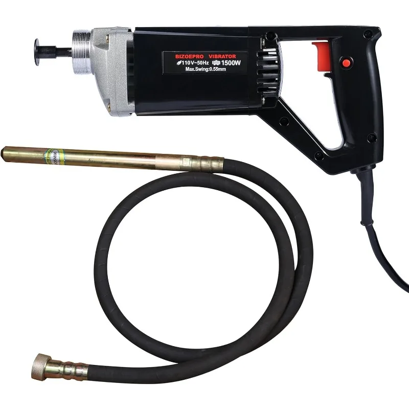 Handheld Electric Concrete Vibrator 1500W 13000rpm with 2.5M (8-1/5ft) Shaft Electric Concrete Vibrator Portable