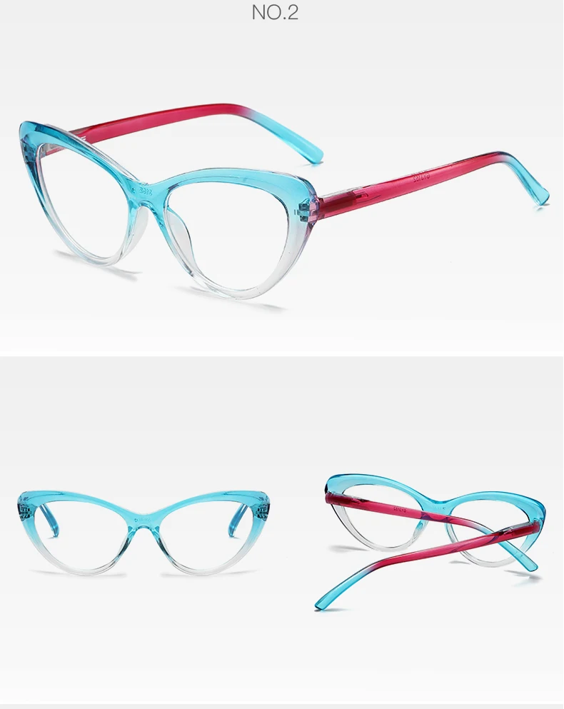 2024 Schmetterling Presbyopie Frauen Brille lila grün Katzenauge Lesebrille Rahmen blaues Licht blockierende Lesebrille für Männer – Detail 9