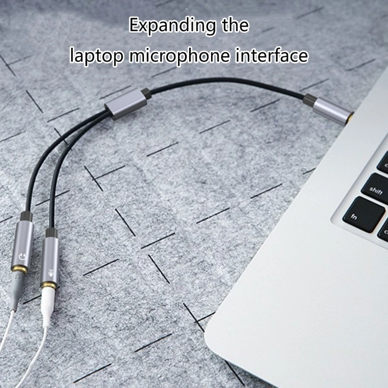 Headsets Mic Splitter Headsets Splitter Cable Microphones Stereo Earphones Port Cable Expand Capabilities