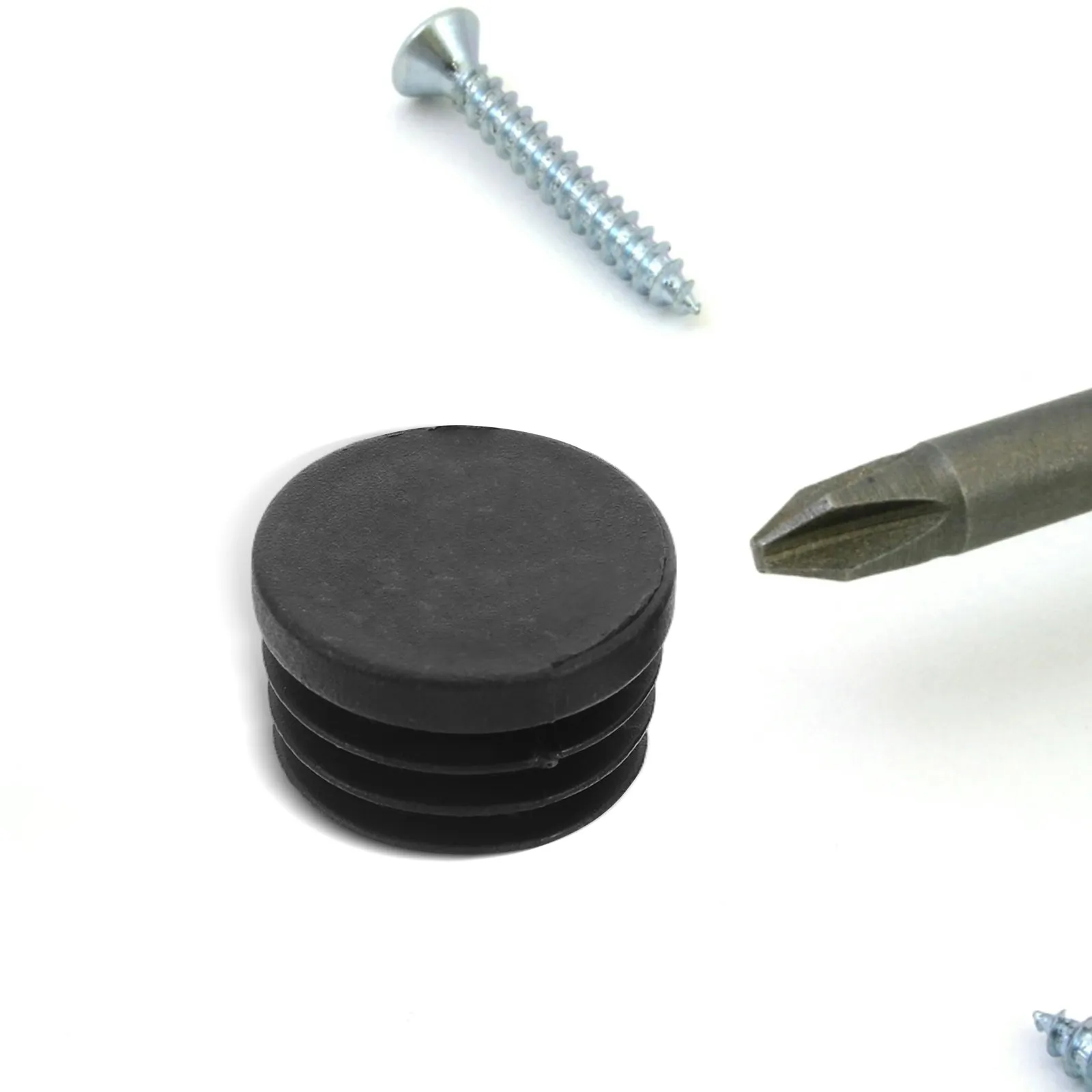 20Pcs Plastic Tube End Caps Round Pipe Plugs Protective Furniture Leg Covers for Patio Garden Tubing Accessories Replacement - view 4