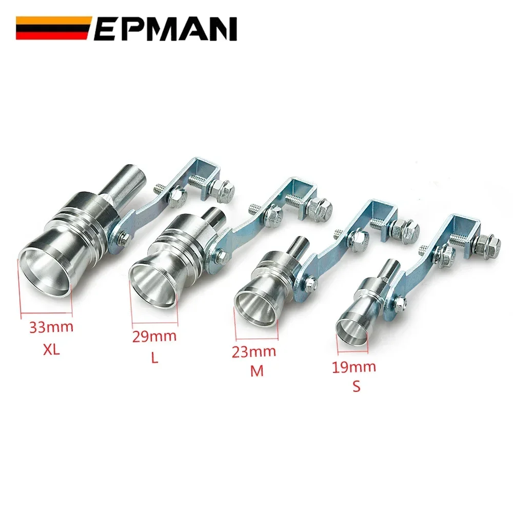 EPMAN 1PC Universal Car Turbo Sound Whistle Muffler Exhaust Pipe Blow off Vale BOV Simulator Whistler Size S/M/L/XL EP-W00