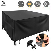 Garden Furniture Cover with Air Vent Waterproof Windproof Anti-UV Heavy Duty Rip Proof 600D Oxford Patio Garden Table Cover Pack