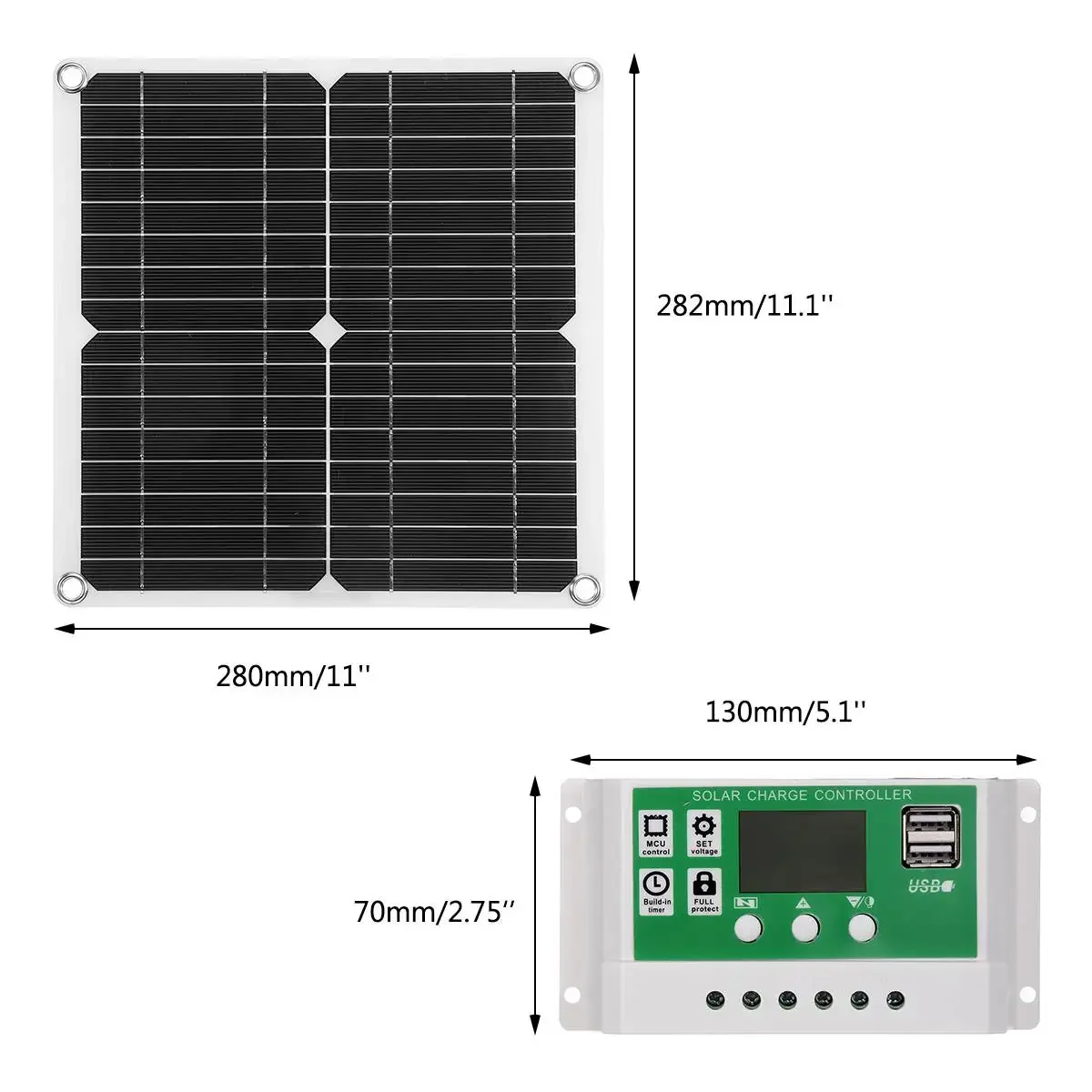 Solar Panel 12V Flexible USB Power Portable Outdoor Solar Cell Camping Hiking Travel Phone Charger Real 80/160W Solar Panel Kit